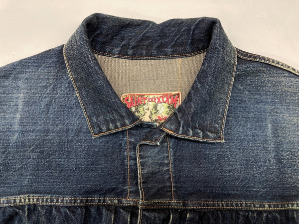 セントマイケル SAINT MICHAEL BerBerJin 24SS DENIM JACKET FIRST デニムジャケット ファースト ヴィンテージ加工 BLUE 青 SM-YS8-0000-C72 XL ジャケット 無地 ブルー 104MT-750