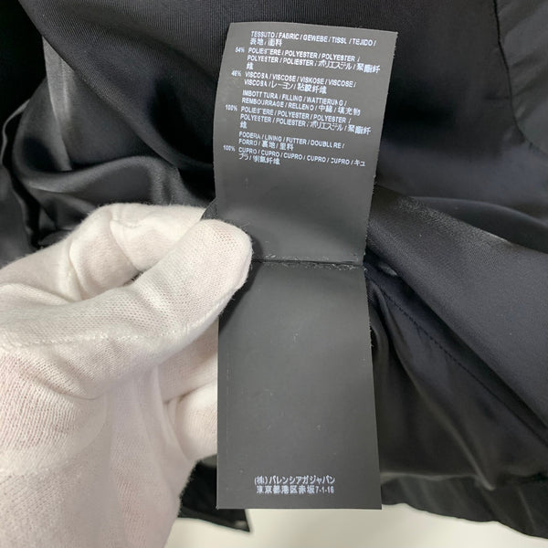 バレンシアガ BALENCIAGA 18AW PADDER WINDBREAKER バックロゴ ナイロンジャケット 533910 TYD36 ジャケット ブラック 44サイズ 201MT-4845