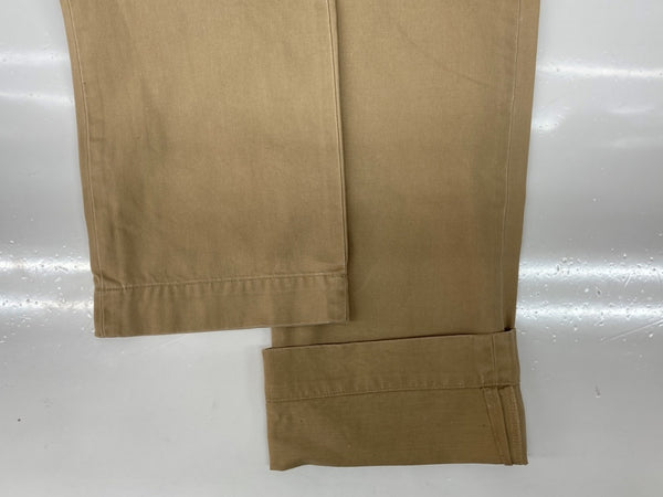 ダブルアールエル RRL OFFICER CHINO オフィサーズ チノ ボタンフライ フィールドチノ Ralph Lauren 薄茶 無地 チノパン ベージュ サイズ 30/30 104MB-380