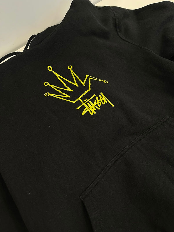 ステューシー STUSSY Broken Crown ブロークン クラウン フーディ スウェット 黒 パーカ ブラック Mサイズ 101MT-4551