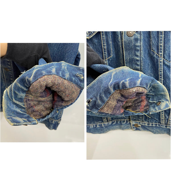 【曜日割引対象外】 リーバイス Levi's 60's 559 BIG E 3rd USA製 ブランケットライナー ジャケット ブルー 38サイズ 201MT-4386 VB