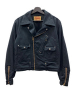 インディアン Indian Motorcycle DOUBLE RIDERS JACKET ダブル ライダース ジャケット ジップアップ バイカー アウター 黒 IM11038 サイズ 38 ジャケット 無地 ブラック 104MT-1918