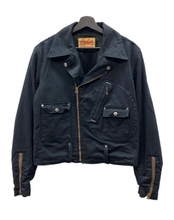 インディアン Indian Motorcycle DOUBLE RIDERS JACKET ダブル ライダース ジャケット ジップアップ バイカー アウター 黒 IM11038 サイズ 38 ジャケット 無地 ブラック 104MT-1918