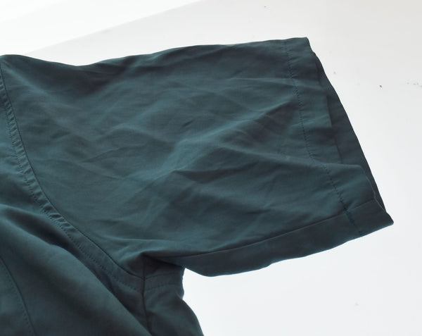 バッズプール BADSPOOL APHRODITE GANG CLASSIC LOGO S/S OPEN COLLAR SHIRT オープンカラーシャツ レーヨン 半袖シャツ グリーン Lサイズ 103MT-2534