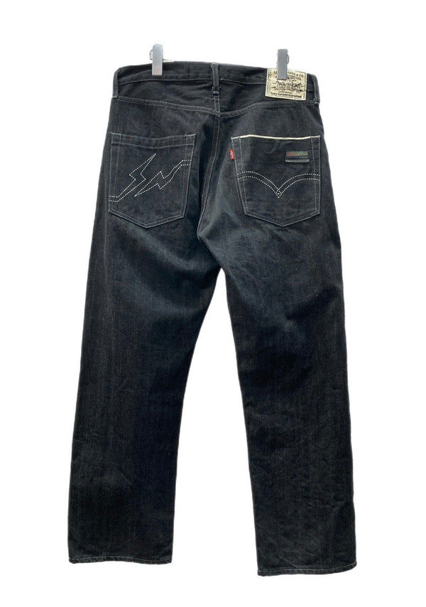 リーバイス Levi's Fenom fragment design フラグメント 505-0207M TALON ペンキステッチ 先染め ブラックデニム 黒 ロゴ デニム ブラック 104MB-273