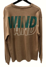 ウィンダンシー WIND AND SEA 23SS L/S TEE  ロングスリーブ 長袖 カットソー クルーネック ロゴ BROWN 茶色 WDS-O-SEA-23-Q3-CS-01 ロンT プリント ブラウン Mサイズ 104MT-435