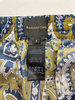 バナナタイム BANANATIME EASY PANT HALF PANT JUMBO PAISLEY グリーン系 ブルー系 104-093-15 ハーフパンツ ペイズリー カーキ Sサイズ 104LB-3