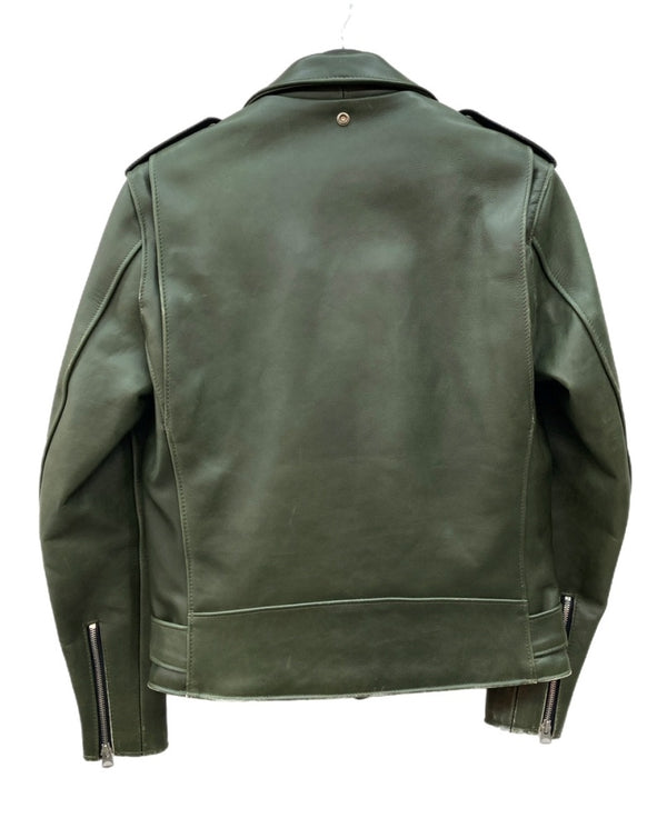 ショット SCHOTT ONESTAR 613UST 7164 D.Green ワンスター ダブルライダース ジャケット レザー ジャケット 緑 サイズ 38 ジャケット 無地 グリーン 104MT-2328