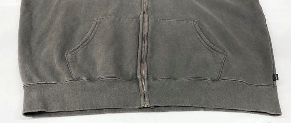 シュプリーム SUPREME 24SS Overdyed Small Box Zip-Up Hooded Sweatshirt オーバーダイ スモール ボックス ジップアップ フーディ 黒 パーカ ロゴ ブラック Lサイズ 104MT-1727