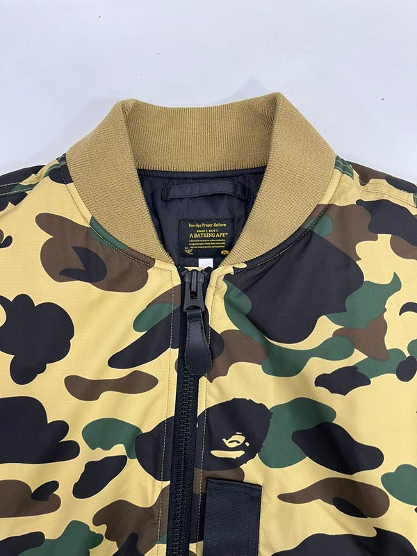 ア ベイシング エイプ A BATHING APE 1st CAMO MA-1 WIND STOPPER フライトジャケット ボンバージャケット カモフラ  001HJC301010X ジャケット マルチカラー Lサイズ 101MT-5299