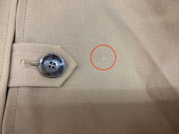 アメリ AMERI MINIMAL FLARE LONG TRENCH COAT ミニマル フレア ロング トレンチ テーラード ステンカラー ハイネック サイドボタン スリット ウエストマーク 日本製 BEIGE 1020730560 コート ベージュ Sサイズ 104LT-234