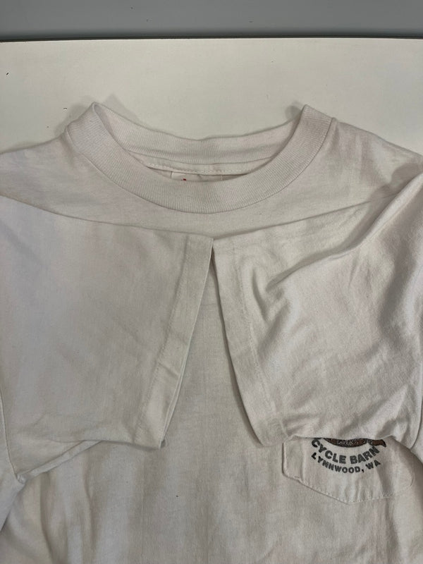 ヴィンテージ vintage ハーレーダビッドソン HARLEY DAVIDSON OWNERS GROUP オーナーズグループTシャツ 白 ポケット US古着 Tシャツ ホワイト Mサイズ 101MT-4826