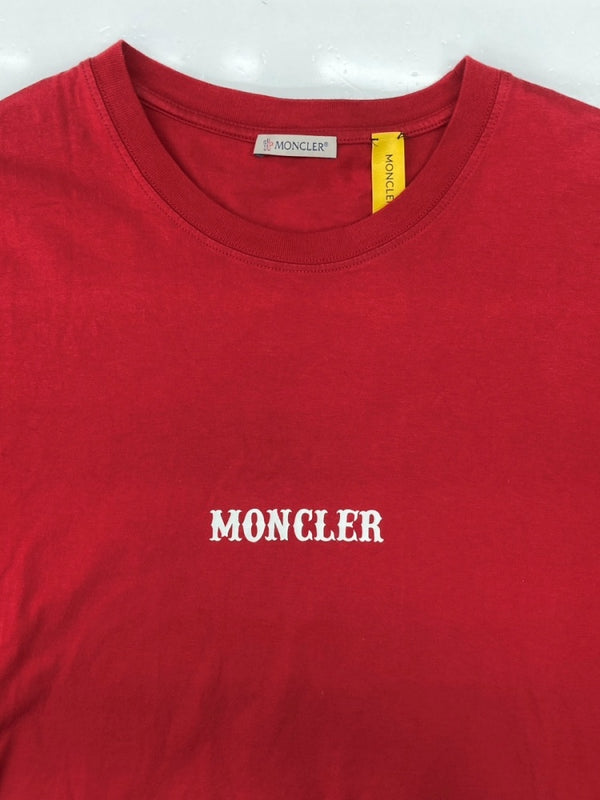 モンクレール MONCLER GENIUS × Fragment フラグメント SS CIRCUS T-Shirt サーカス Tシャツ 藤原ヒロシ プリント 半袖 赤 H209U8C00003 M2353 Tシャツ ロゴ レッド XLサイズ 104MT-2339