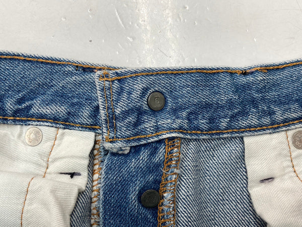 リーバイス Levi's 501 66前期 赤耳 70s 70年代 Vintage ヴィンテージ ジーンズ デニムパンツ ジーパン ボタン裏6 青 無地 デニム ブルー W31 L32 104MB-182