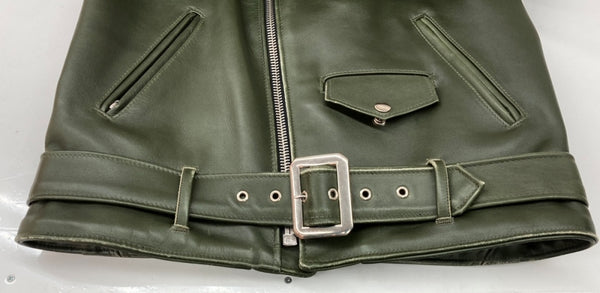 ショット SCHOTT ONESTAR 613UST 7164 D.Green ワンスター ダブルライダース ジャケット レザー ジャケット 緑 サイズ 38 ジャケット 無地 グリーン 104MT-2328