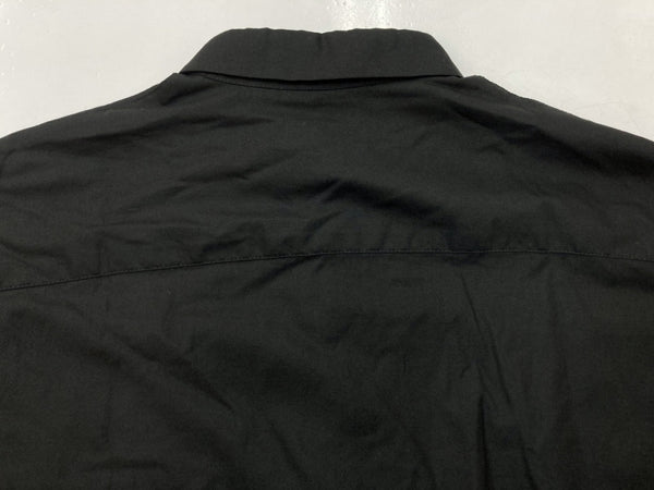 ワイズ Y's THIN COTTON TWILL DOUBLE FRONT OVERSIZED SHIRT 長袖 カラーシャツ オーバーサイズ ドレープ BLACK 黒 YD-B80-003 長袖シャツ 無地 ブラック SIZE2 104LT-69