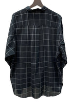 ステューシー STUSSY LIGHT WEIGHT CLASSIC SHIRT ライト ウェイト クラシック ステンカラー フロントボタン 胸ポケット ロゴ 刺繍 BLACK 黒 長袖シャツ チェック ブラック Lサイズ 104MT-1775