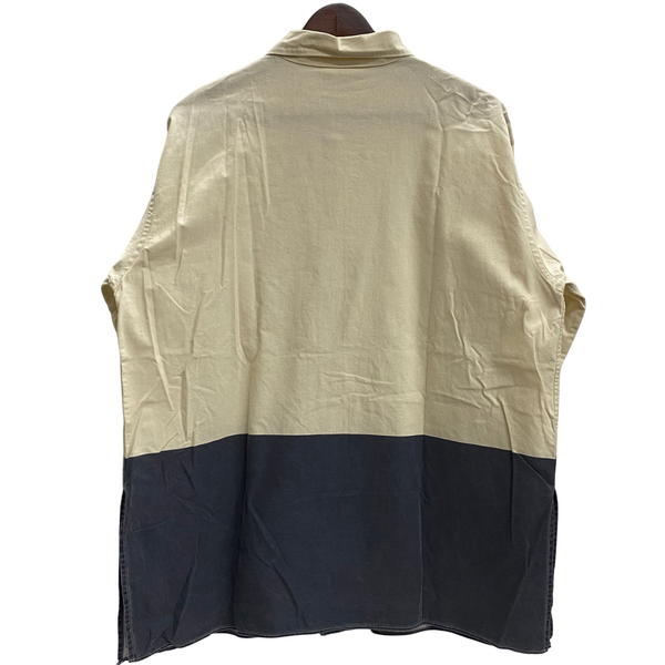 【曜日割引対象外】 ハイスポーティングギア HAI SPORTING GEAR 80's ツートーン切替 長袖シャツ ホワイト Mサイズ 201MT-4367 VB