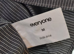 エブリワン   EVERYONE oversized B D check short sleeve shirt チェックボタンダウンシャツ EV-25-SH14  半袖シャツ グレー Mサイズ 103MT-3044
