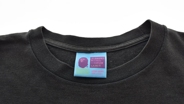 アベイシングエイプ A BATHING APE ABCカモ GO! APE ロゴ プリント クルーネックTシャツ 半袖Tシャツ Tシャツ ブラック 103MT-2580