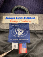 アベイシングエイプ A BATHING APE × EBBETS FIELD FLANNELS エベッツ フィールド フランネルズ ウール スタジャン 灰 6863-141-019 ジャケット 刺繍 グレー Mサイズ 104MT-2153