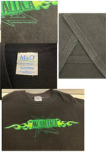 バンド band 00's Early Y2K M&O Metallica メタリカ フレイムロゴ ファイヤーパターン VINTAGE ヴィンテージ Tシャツ ブラック Lサイズ 101MT-4960
