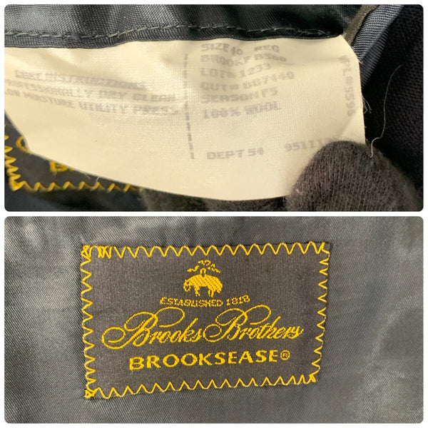 ブルックスブラザーズ Brooks Brothers 90's ３つボタン 金ボタン 紺 ブレザー USA製 ジャケット ネイビー 40サイズ 201MT-4246