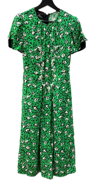 マークジェイコブス MARC JACOBS スペシャルリバイバルライン SOFIA LOVES ソフィア ラブス 40's ロングワンピース DRESS ドレス SILK シルク 絹 リボン スパンコール GREEN 緑 M4008060 ワンピース プリント グリーン SIZE00 104LT-96