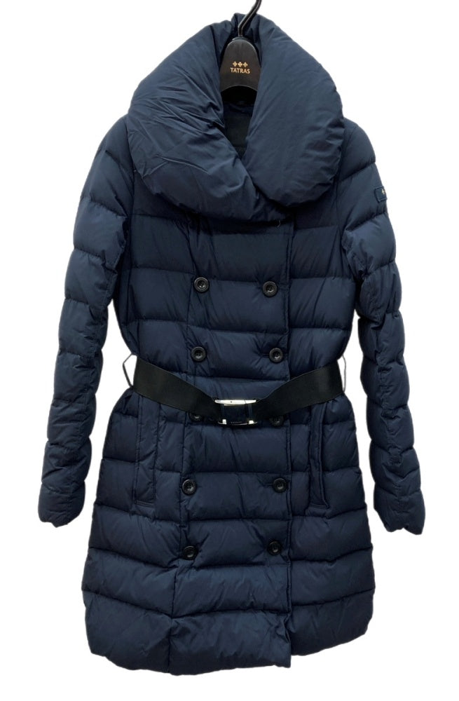 美品✨ タトラス　アゴーニャ　ダウンコート　ロゴベルト　2　ネイビー　Aライン 美品✨ タトラス アゴーニャ ダウンコート ロゴベルト 2 ネイビー Aライン