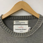 ダイリク DAIRIKU 22AW American Dream Inside-out Knit 星条旗 セーター グレー Fサイズ 201MT-4806