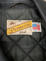 ショット SCHOTT DOUBLE RIDERS JACKET ダブル ライダース ジャケット ONESTAR 牛タグ ジップアップ バイカー アウター 黒 613 サイズ38 ジャケット 無地 ブラック 104MT-2227