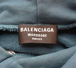 バレンシアガ BALENCIAGA  21SS MIDIUM FIT HOODIE ミディアム フィット フーディ ロゴ プルオーバー WARDROBE  600583 パーカ グリーン Mサイズ 103MT-1730