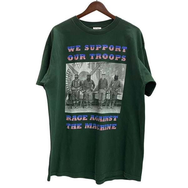 【曜日割引対象外】 ヴィンテージ vintage 90's 00's TULTEX RAGE AGAINST THE MACHINE USA製 Tシャツ グリーン XLサイズ 201MT-3846 VB
