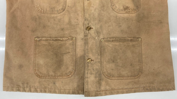 カーハート Carhartt MICHIGAN CHORE COAT ミシガン チョア コート ダック カバーオール 裏ブランケット ボタン アウター ジャケット 茶 C01 BRN サイズ 50 ジャケット ロゴ ベージュ 104MT-1877