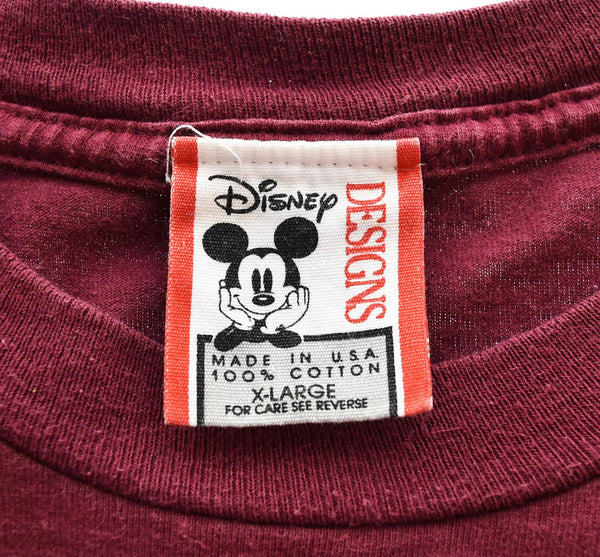 ヴィンテージ Vintage 90's Disney Tower of Terror ディズニー タワー・オブ・テラー タワテラ アトラクション ミッキー キャラT キャラクター バーガンディ XL Tシャツ ワインレッド LLサイズ 103MT-2924