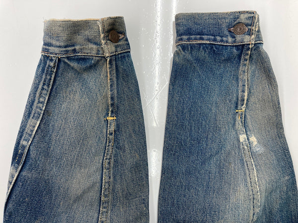 【曜日割引対象外】 リーバイス Levi's 60s 60年代 557XX 3rd サード オリジナル Vintage ヴィンテージ デニムジャケット トラッカージャケット レインボーステッチ ボタン裏D サイズ46 ジャケット 無地 ネイビー 104MT-2242
