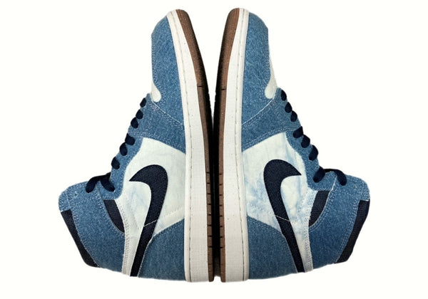 ナイキ NIKE 24年製 AIR JORDAN 1 RETRO HIGH OG DENIM エア ジョーダン レトロ ハイ デニム AJ1 白 青 FQ2947-100 メンズ靴 スニーカー ブルー 27.5cm 104S-643