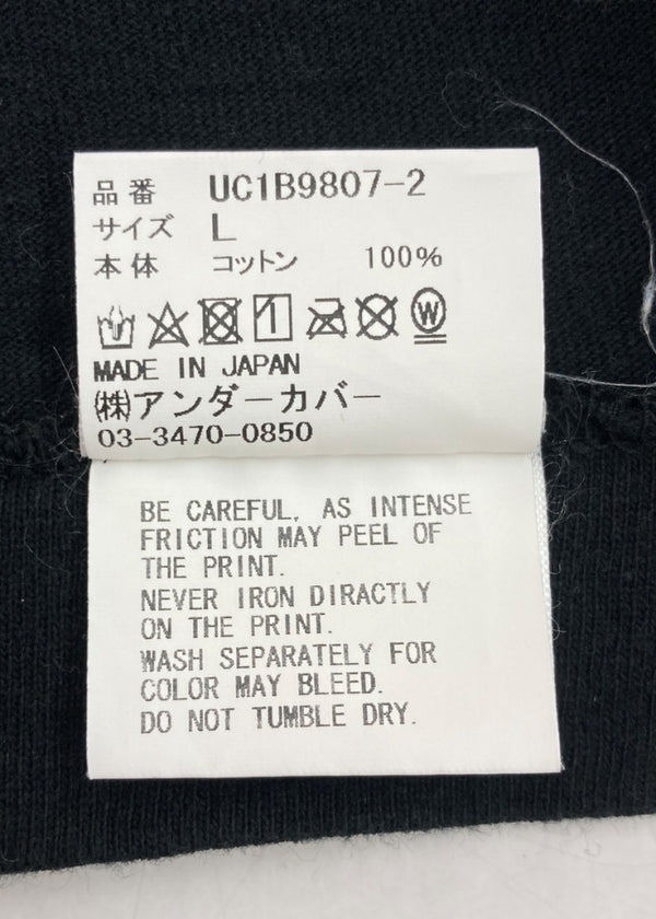 アンダーカバー UNDERCOVER × HUMAN MADE ヒューマンメイド LAST ORGY 2 GRAPHIC T-SHIRT グラフィック Tシャツ 半袖 黒 UC1B9807-2 Tシャツ プリント ブラック Lサイズ 104MT-1325