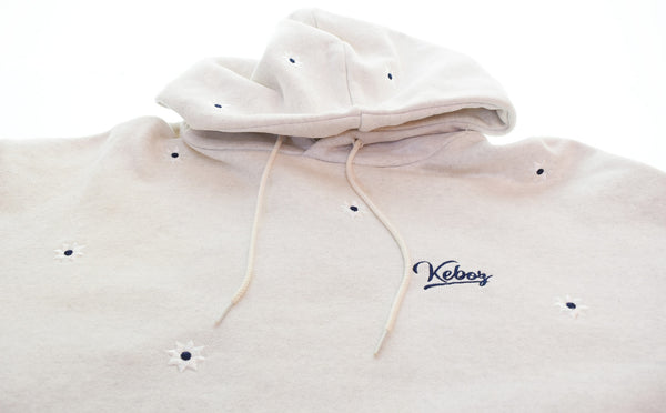 ケボズ KEboz NICK GEAR 花柄刺繍フーディ ニックギア 別注 FH223-1296G L パーカ グレー Lサイズ 103MT-3465