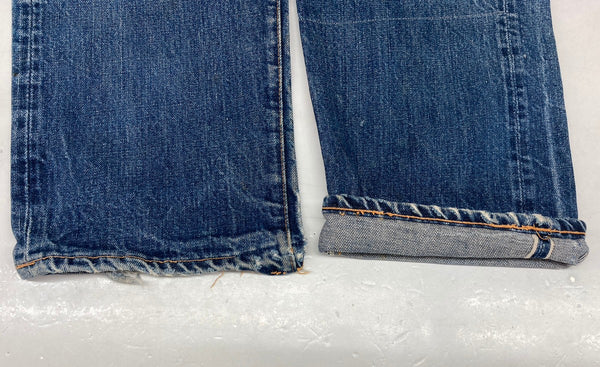 リーバイス Levi's  BIG E 60s 60年代 Vintage ヴィンテージ ジーンズ デニムパンツ ボタン裏2 赤耳 足長R 青 無地 デニム ブルー サイズ不明 104MB-114