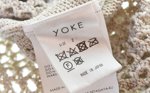 ヨーク YOKE 22SS ARK別注 Meshed Knit Crewneckメッシュ ニット セーター YK22SS0346S 2 セーター ベージュ 103MT-3146