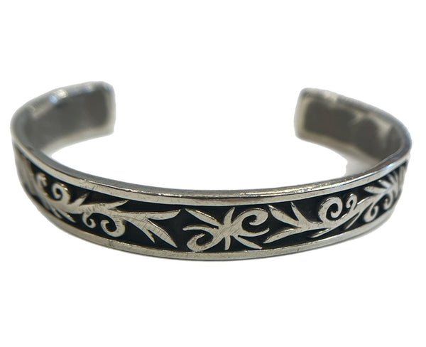 シルバー Silver 平打バングル 唐草模様 メンズジュエリー・アクセサリー バングル シルバー 101goods-183