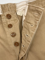 ダブルアールエル RRL OFFICER CHINO オフィサーズ チノ ボタンフライ フィールドチノ Ralph Lauren 薄茶 無地 チノパン ベージュ サイズ 30/30 104MB-380