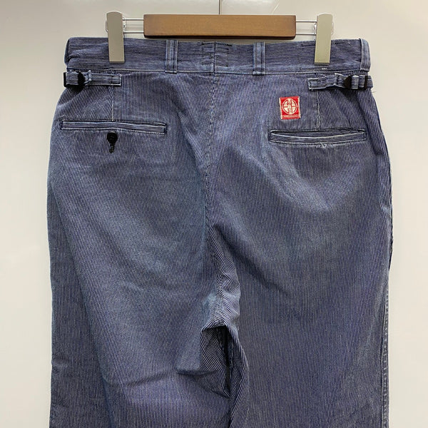 【曜日割引対象外】 リアルマッコイズ JOE McCOY 旧マッコイズ 8HOUR UNION ウォバッシュ ヒッコリー ボトムスその他 ブルー 32-36サイズ 201MB-1167 VB