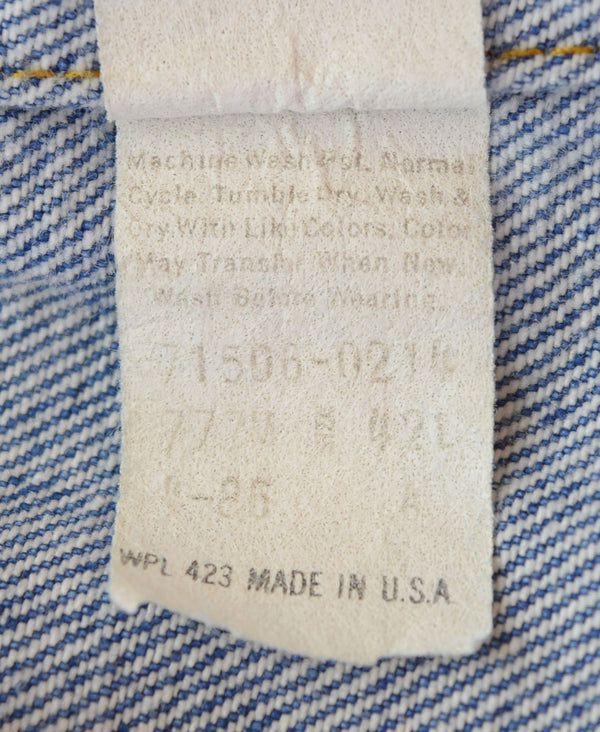リーバイス Levi's 80s 71506-0214 デニムジャケット Made in USA ボタン裏777 80's トラッカージャケット USA製 42L ジャケット ブルー 103MT-2897
