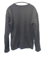 コムデギャルソン COMME des GARCONS HOMME 02AW ドットレイヤード スウェット ニット HG-T035 セーター ブラック 601MT-36