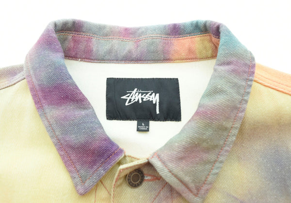 ステューシー   STUSSY タイダイ染め デニムジャケット ジャケット マルチカラー Lサイズ 103MT-875