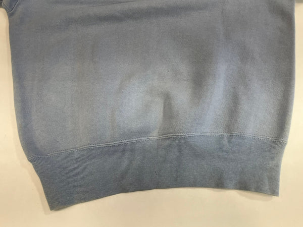 チャンピオン Champion 60's 60年代 ランタグ ランナーズタグ ハーフジップ 半袖スウェット フロッキープリント MADE IN USA アメリカ製 VINTAGE ヴィンテージ スウェット ブルー Mサイズ 101MT-5329