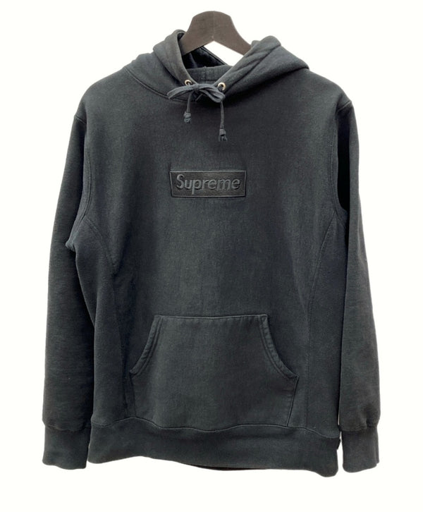 シュプリーム SUPREME Tonal Box Logo Hooded Sweatshirt トーナル ボックス ロゴ パーカー フーディ プルオーバー 黒 パーカ ロゴ ブラック Mサイズ 104MT-1102