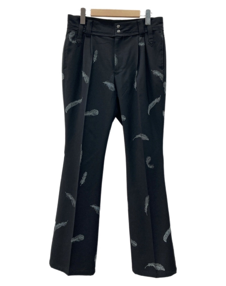 BED j.w. FORD slacks pants フレアpants Cotton-Wool Flare Trousers – Black｜BED j.w. FORD Official